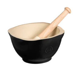 Emile Henry Mortar & Pestle, Fusain