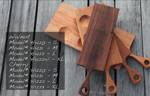 Cherry Wood Charcuterie Boards With Handle (Multiple Sizes) 1 Cherry Wood Charcuterie Boards With Handle (Multiple Sizes)