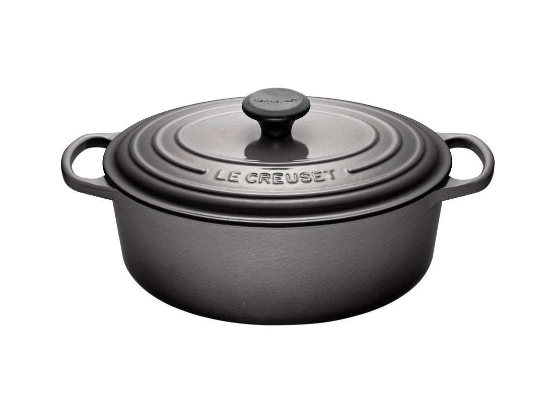 Le Creuset Oval Dutch Ovens, Oyster Enameled Cast Iron 1 Le Creuset Oval Dutch Ovens, Oyster Enameled Cast Iron