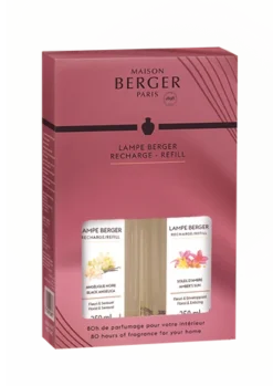 Lampe Berger Black Angelica + Amber's Sun Duality Duo Pack