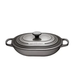 Le Creuset Oblong Casserole, Oyster Enameled Cast Iron