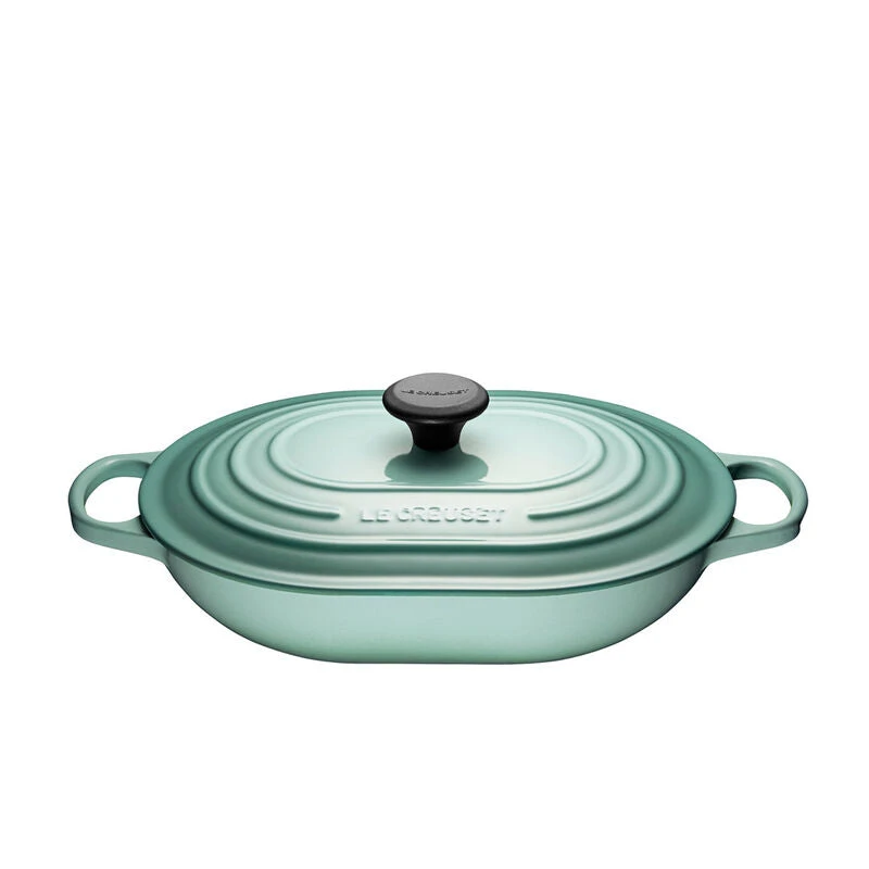 Le Creuset Oblong Casserole, Sage Enameled Cast Iron 1 Le Creuset Oblong Casserole, Sage Enameled Cast Iron
