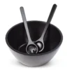 Abbott Salad Bowl & Servers Black (3 Piece Set)