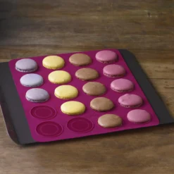 Macaron Sheet 3 Macaron Sheet -Kitchen Product Store 85783 1 trudeau structure fuchsia silcone macaron baking mat