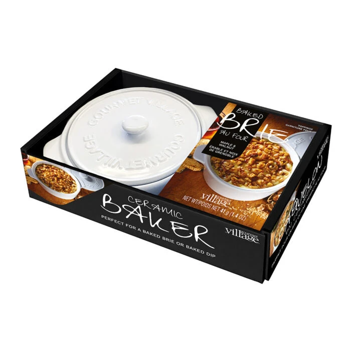 Brie Baker Gift Set With Maple Walnut Brie Topping 1 Brie Baker Gift Set With Maple Walnut Brie Topping