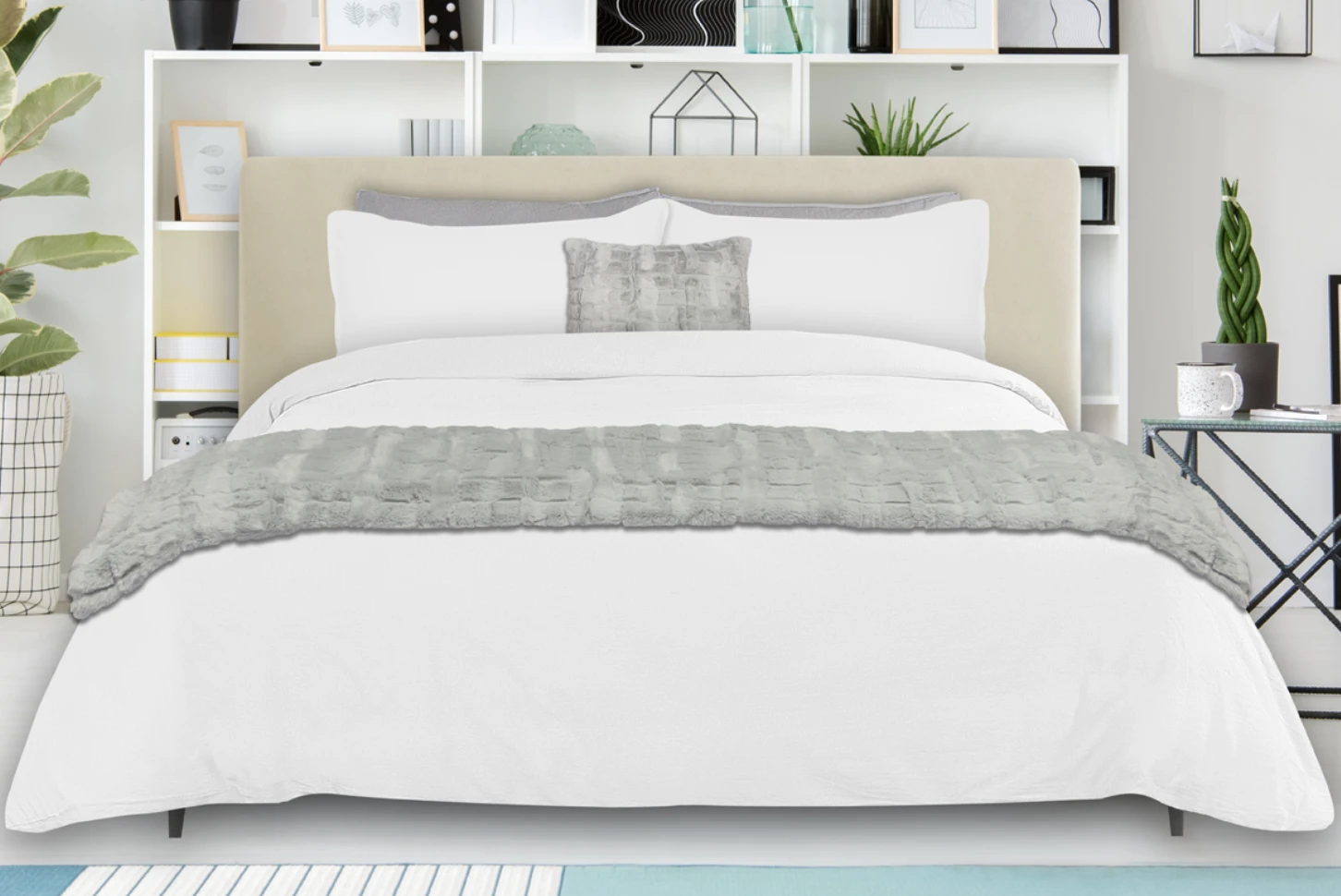 Duvet Cover & Shams Set- Morgan White 1 Duvet Cover & Shams Set- Morgan White