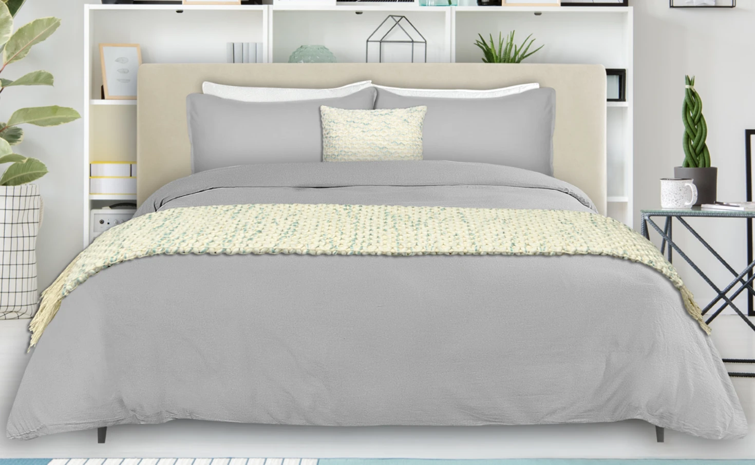 Duvet Cover & Shams Set- Morgan Grey 1 Duvet Cover & Shams Set- Morgan Grey