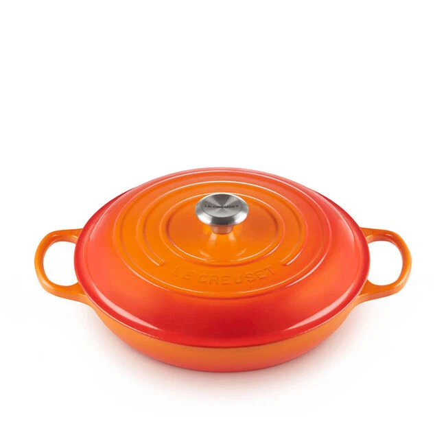Le Creuset Braisers, Flame Enameled Cast Iron 2 Le Creuset Braisers, Flame Enameled Cast Iron - Image 2