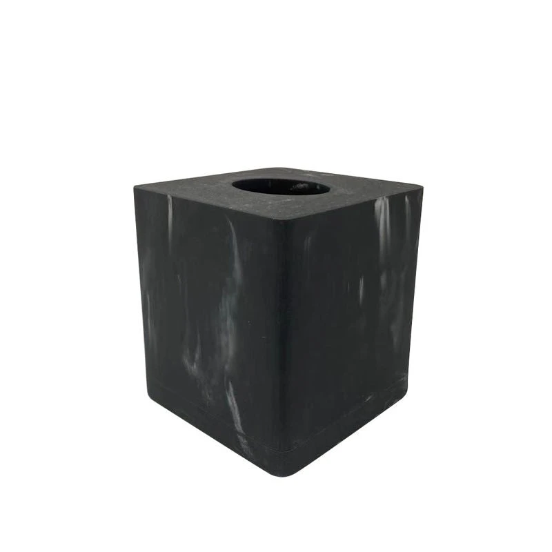 Tissue Box - Michaelangelo Black Marble Finish 1 Tissue Box - Michaelangelo Black Marble Finish