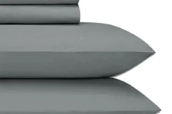 Sheet Set, Cotton Sateen Charcoal Grey