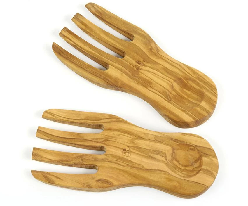 Bear Claw Salad Servers, Olive Wood 1 Bear Claw Salad Servers, Olive Wood