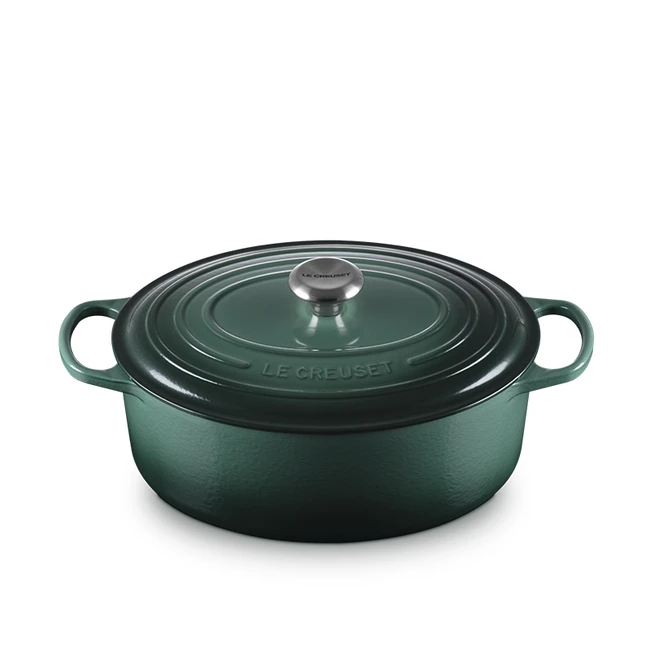 Le Creuset Oval Dutch Ovens, Artichaut Enameled Cast Iron 1 Le Creuset Oval Dutch Ovens, Artichaut Enameled Cast Iron