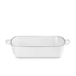 Le Creuset Roaster, White Enameled Cast Iron
