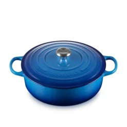 Le Creuset Shallow Round Oven, Blueberry Enameled Cast Iron