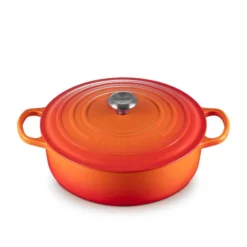 Le Creuset Shallow Round Oven, Flame Enameled Cast Iron