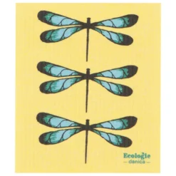 Swedish Dish Cloth Dragonfly Yellow