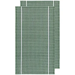 Terry Tea Towel Set - Elm Green