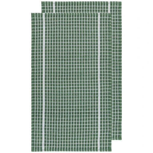 Terry Tea Towel Set - Elm Green 1 Terry Tea Towel Set - Elm Green