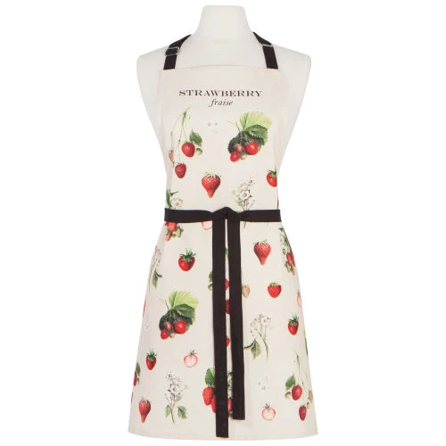 Apron - Vintage Strawberries 1 Apron - Vintage Strawberries